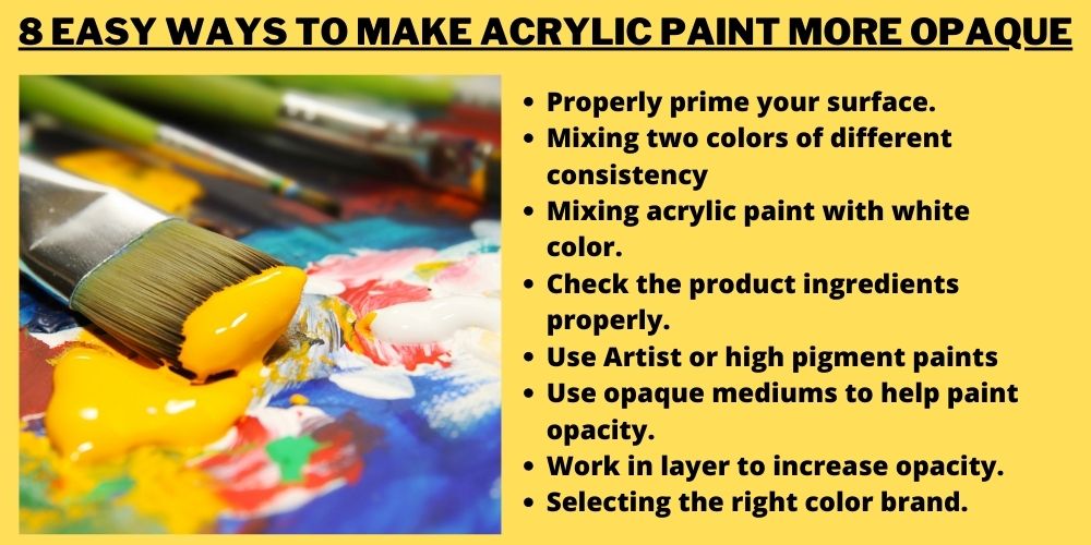 Easy Ways to make acrylic opaque