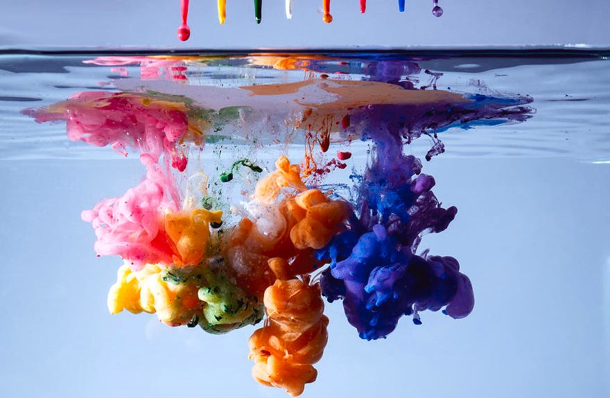 How do you dispose of acrylic paint in water?