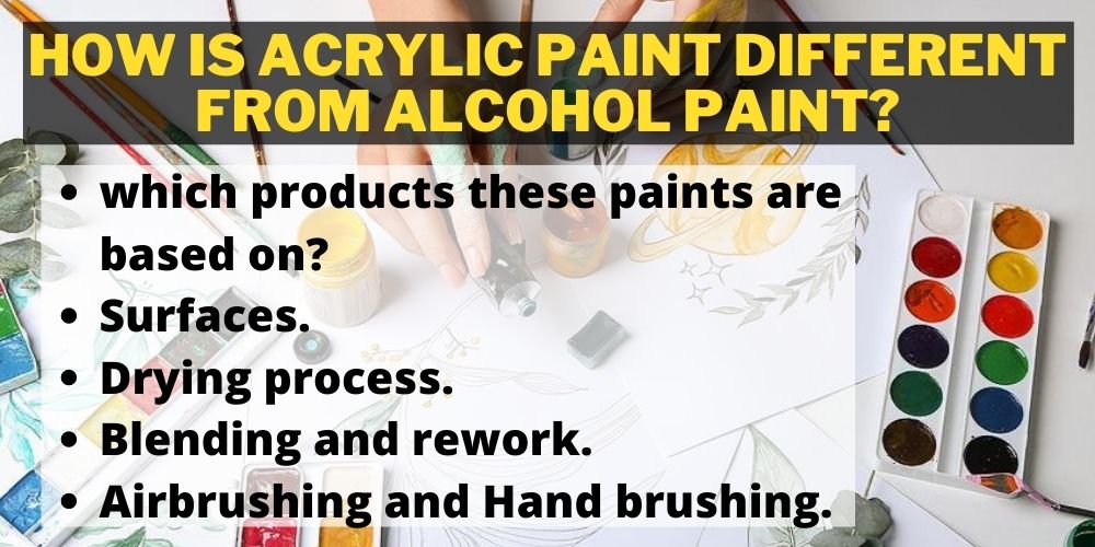 How is acrylic paint Different from alcohol paint?